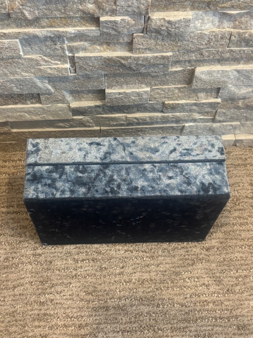 Blue Velvet Keepsake/Storage Box - Picture 6 of 7